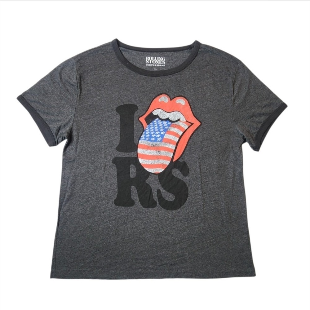 Women The Rolling Stones T-shirt US Tour 1978 Gray Size L